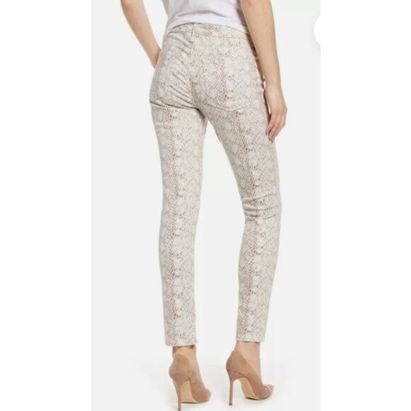 AG Adriano Goldschmied The Prima Ankle Jeans 27R Snake Print Taupe Beige - Picture 2 of 9